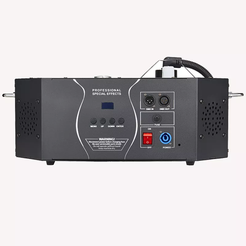 02 3000W Upward Instant Stop Fog Machine 24×3W RGB LED DMX512 Remote 8-12m Height Vertical Horizontal Spray Club Stage Device Smoke Machine 3L for Nightclub Concert Performance Stage Effect Equipment