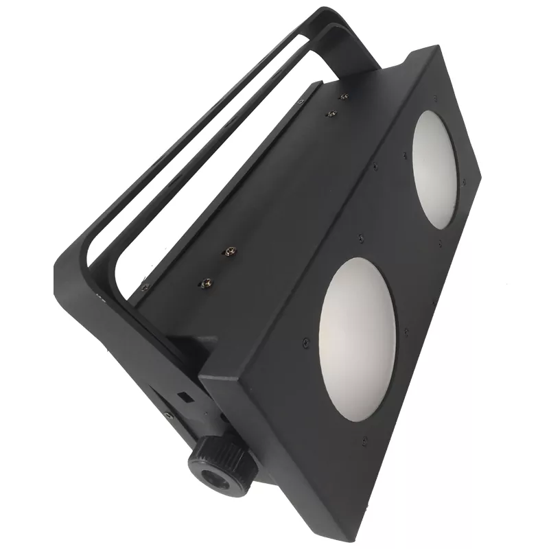 03 2*100W Nichia COB Single WW CW Blinder Light Ra≥90 30Deg Beam 11700Hz Flicker Free 2/5CH DMX Master Slave Sound Auto Metal IP20 Stage Blinder Lamp Quiet Fans Professional Studio Equipment High CRI for Film Broadcast Theatre Wedding Indoor Performance Setup