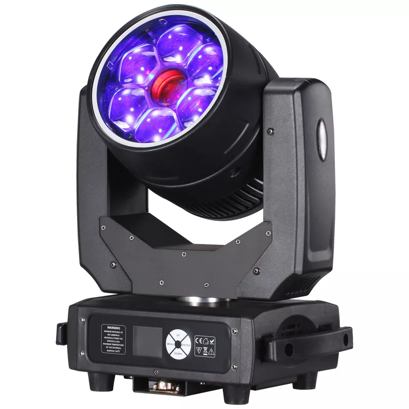 6*40W+60W LED Moving Head 280W DMX RDM 540° 240° 16bit Scan 18-50° Zoom 8-facet Prism Kaleidoscope Rainbow Ring Stage Light Universal Voltage Zoom Wash Light Effects Performance Lamp Indoor Stage Equipment