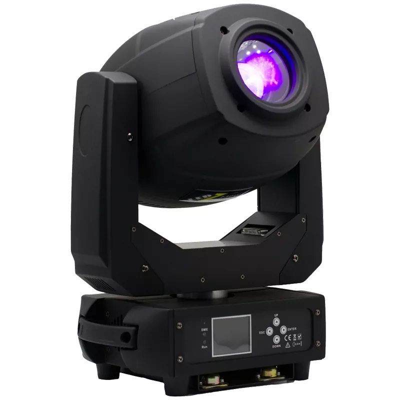 03 230W LED Spot Moving Head DMX 16bit Correction 11-24° Zoom Dual Prism Color Gobo Stage Light Mechanical Focus 7 Static 7 Rotating Gobos 7 Color Rich Rainbow Strobe Dynamic Projection Effects Lamp Universal Wide Voltage Indoor Performance Equipment