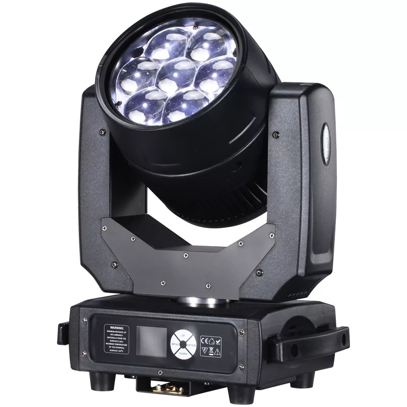 03 7*40W Bee Eye Zoom Wash Moving Head 300W DMX 6-55° Wide Zoom 540°270° Adjustable Speed LCD IP20 Stage Lighting Fixture Stage Effect Equipment Gradient Lighting Program Lamp Long 50000H Lifespan RGBW LED Indoor Club Wedding Rental Performance Gear