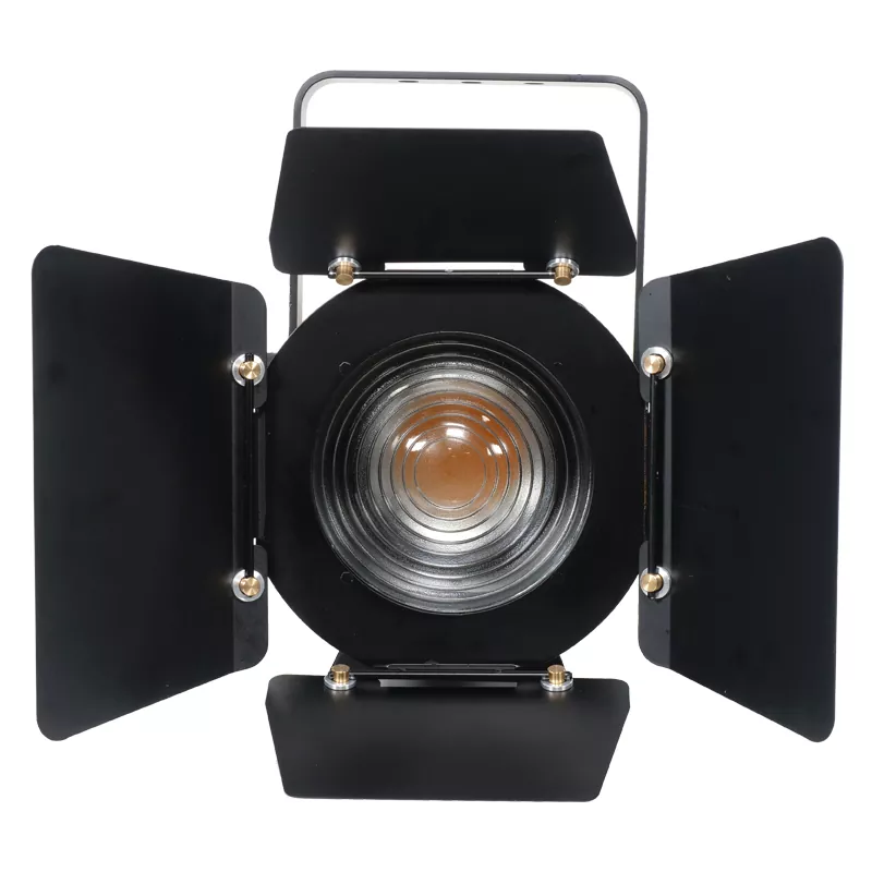04 150W 200W 300W Zoom Fresnel Spotlight Imported COB LED CW WW 2IN1 RGBW Ra≥90 15-50Deg Manual Auto Zoom Aluminum DMX Master-Slave Sound Control IP20 Stage Lamp Silent Pccooler Fan Indoor Shooting Equipment Professional Studio Fixture for Theatre Wedding Commercial Event Lighting