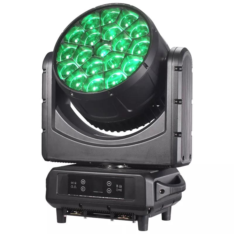 04 19*40W RGBW LED Moving Head Light Bee Eye Wash Zoom 820W 50000H Lifespan IP65 7°-45° Zoom 540°X 220°Y DMX RDM ARTNET USB Multi Channels LCD Touch Stage Fixture CCT 2500-10000K Single Control Lighting Device Die-cast Aluminum Housing Performance Light Precise Integrated Optics Stage Moving Head
