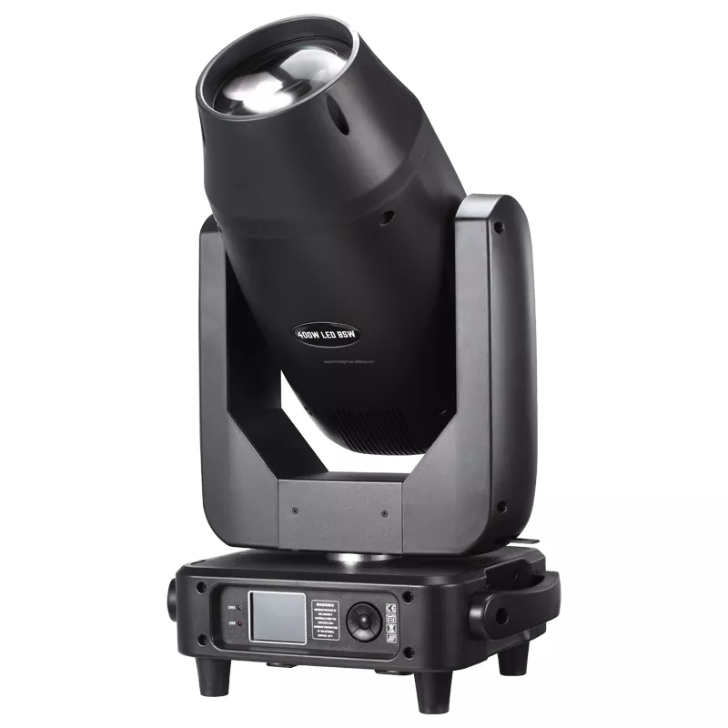 04 400W LED Moving Head Beam 430W 50000H 8000K CRI>95 4-50° Angle CMY CTO 21/23 DMX RDM LCD Touch IP20 Stage Spot Wash Light Linear Dimming Focus Frost Filter Professional Performance Lamp for Indoor Entertainment Equipment Performance Show Celebration Wedding Venue