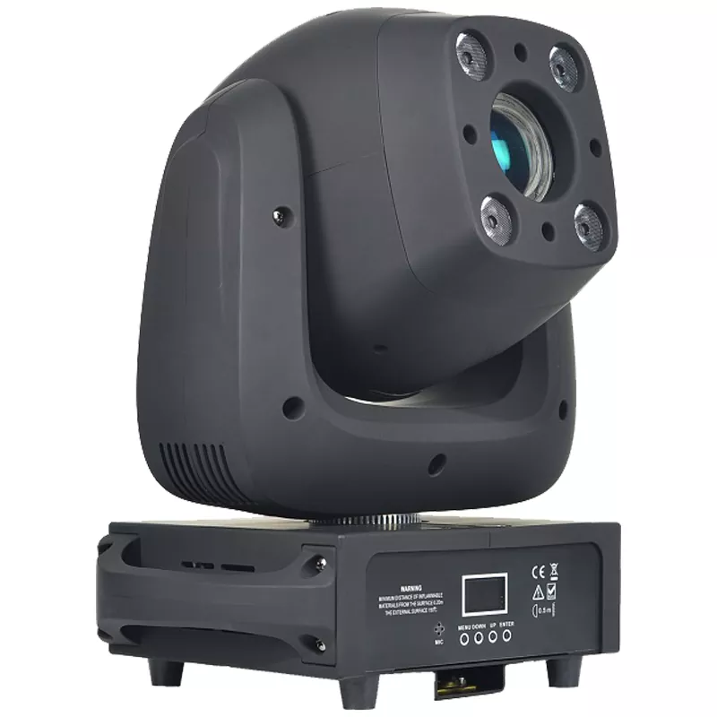 04 100W Spot 4×10W Wash Moving Head 12/16/23 DMX 540°190° 18° Zoom 3-facet Prism 8 Gobos OLED Stage Light Performance Fixture 50000H Lifespan Indoor Lighting Device Lightweight Stable Entertainment Stage Equipment for Ceremony Fashion Show Club Event Exhibition Bar