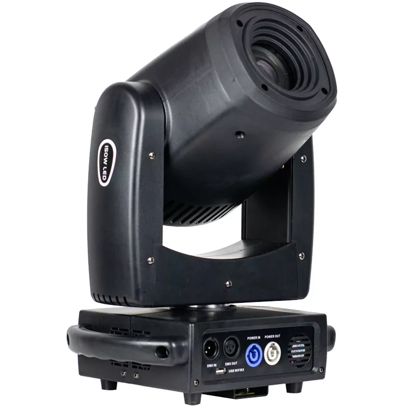 04 150W LED Spot Zoom Moving Head 180W DMX 9-14° Zoom 540°190° Dual Prism OLED Stage Light Electronic Focus Multi Strobe Fixture OLED Equipment Indoor Performance Lamp for KTV Show Venue Banquet Party Livehouse Wedding Stage