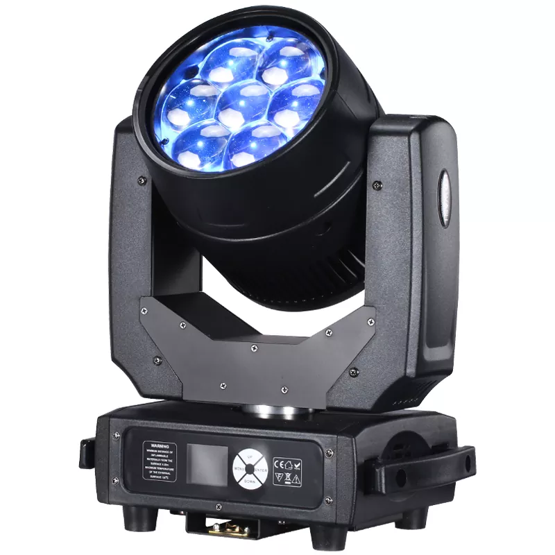 04 7*40W Bee Eye Zoom Wash Moving Head 300W DMX 6-55° Wide Zoom 540°270° Adjustable Speed LCD IP20 Stage Lighting Fixture Stage Effect Equipment Gradient Lighting Program Lamp Long 50000H Lifespan RGBW LED Indoor Club Wedding Rental Performance Gear