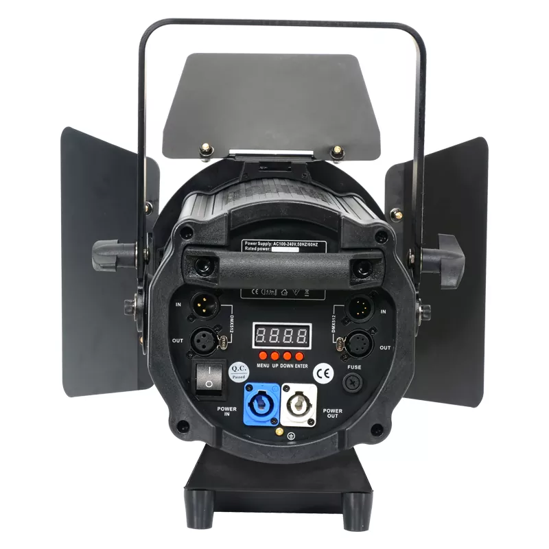 05 150W 200W 300W Zoom Fresnel Spotlight Imported COB LED CW WW 2IN1 RGBW Ra≥90 15-50Deg Manual Auto Zoom Aluminum DMX Master-Slave Sound Control IP20 Stage Lamp Silent Pccooler Fan Indoor Shooting Equipment Professional Studio Fixture for Theatre Wedding Commercial Event Lighting