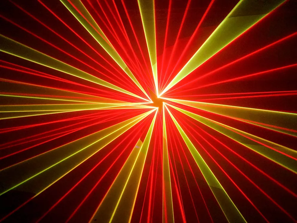 05 2*2 Four-head RGB Laser Array 100 Built-in Patterns 20KPPS ±20° Scanner IP61 Dustproof Analog Dimming LCD Multi DMX Channels Sound Auto Master-Slave Safety Lock 150W Stage Light Full Diode Animation Laser for Club Party Equipment Large Performance Lighting