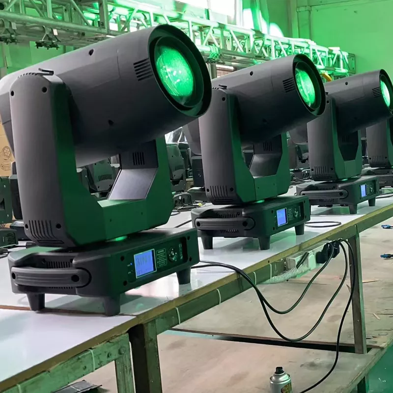 400W LED CMY Spot Wash Beam Moving Head 430W 50000H Lifespan 8000K CRI>95 21/23 DMX RDM Dual Control 12 Fixed 7 Rotating Gobos 6/8-facet Prism 4-50° Angle IP20 Stage Light CMY+CTO Color Mix Performance Fixture Lighting Device Professional Entertainment Stage Projector