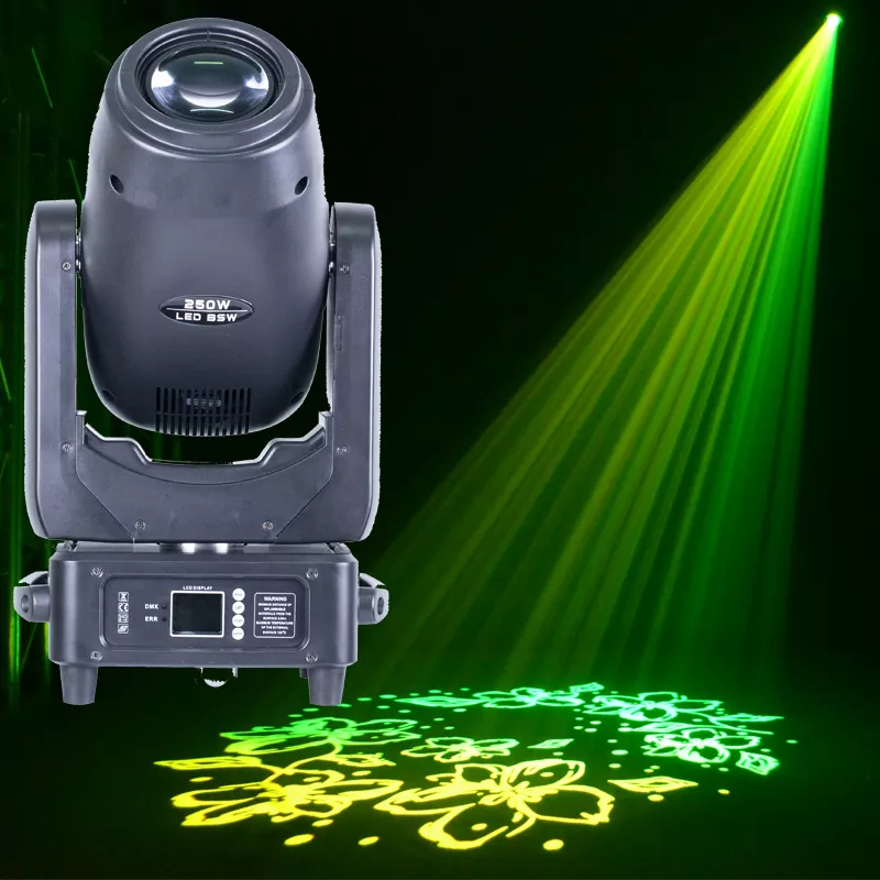 05 250W LED Moving Head Spot Zoom Wash 17/20 DMX Channels 540° 270° 16bit Scan 7-35° Zoom 8 Colors 11 Static 7 Rotating Gobos 3-facet Prism RDM Stage Light Bi-directional Prism Lighting Fixture Lightweight Indoor Performance Equipment for Stage Entertainment Use