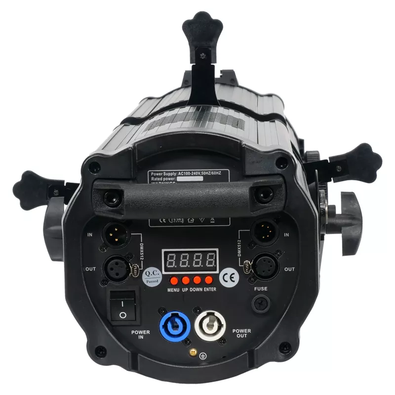 05 200W 300W COB Nichia LED Profile Spot Single CW WW 2IN1 RGBW 4IN1 Manual/Auto Zoom 15-38Deg Ra≥90 Flicker Free DMX Master-Slave IP20 Noiseless Pccooler Cooling Spotlight Stage Lighting Fixture Indoor Performance Equipment for Theatre Wedding Broadcast Commercial Lighting
