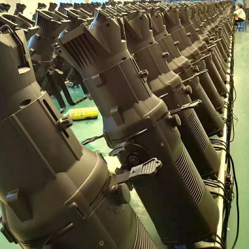 150W 200W 300W COB Profile Light Nichia Import LED CW WW 2IN1 RGBW Ra≥90 Four Optional Fixed Lens Manual Focus Iris DMX Master-Slave IP20 Stage Spot Fixture Silent Fan Spotlight Equipment Indoor Gallery Theatre Decor Lighting Unit Space-Saving Commercial Event Accent Lamp