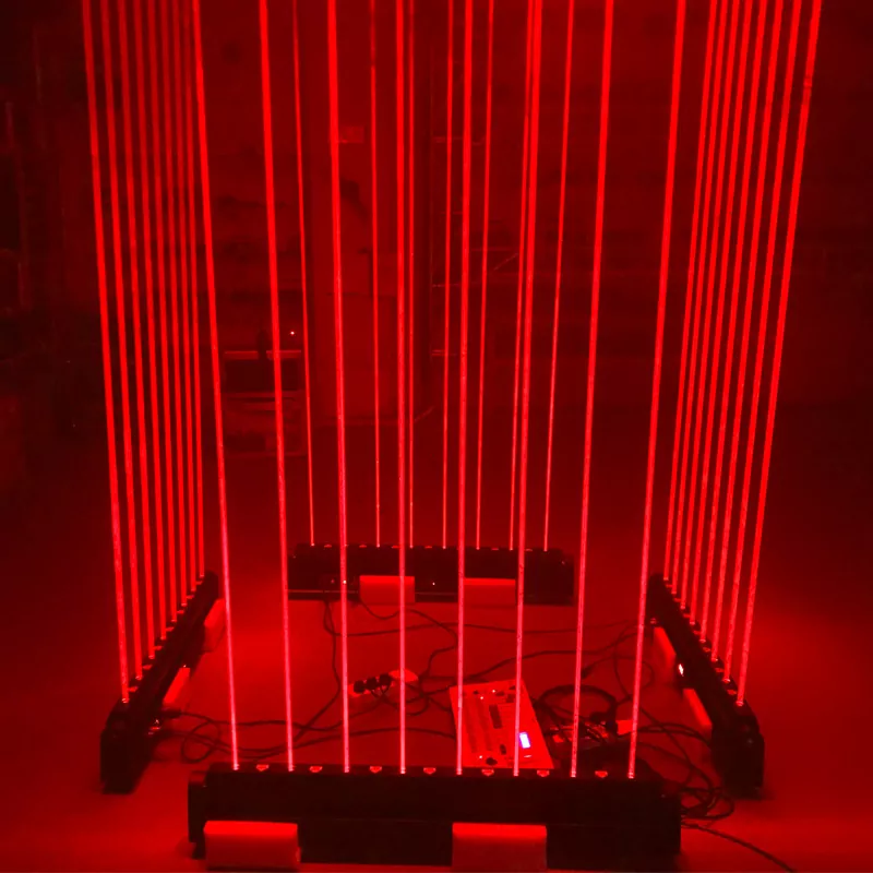 8-eye Red Swing Moving Laser 500mW 650nm 180° Scan 15/17CH DMX Sound Auto Master-Slave Lattice Water Flow Strobe Dimming 80W Wide Temp Indoor Stage Light Entertainment Venues Stage Fixture Indoor Animation Laser Light for Banquet Dance Halls Live Music Party Club