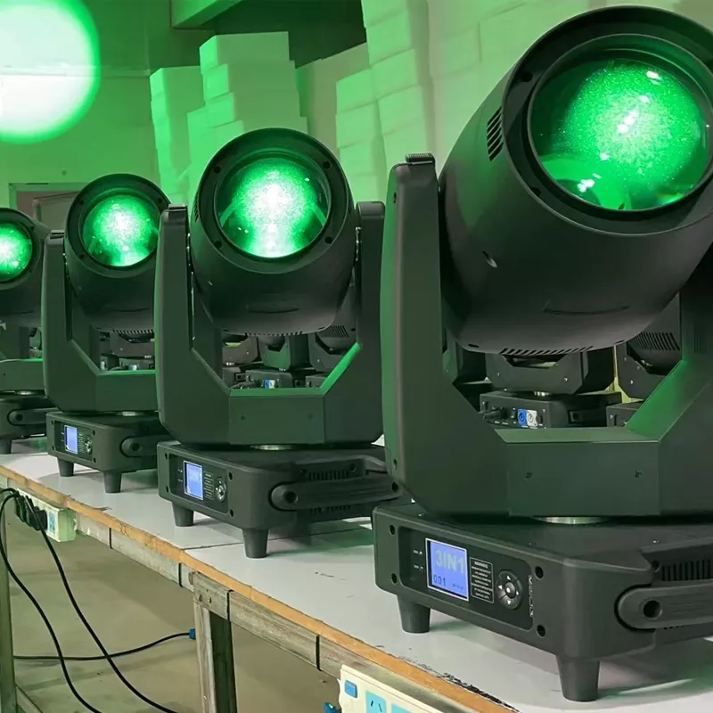 400W LED CMY Spot Wash Beam Moving Head 430W 50000H Lifespan 8000K CRI>95 21/23 DMX RDM Dual Control 12 Fixed 7 Rotating Gobos 6/8-facet Prism 4-50° Angle IP20 Stage Light CMY+CTO Color Mix Performance Fixture Lighting Device Professional Entertainment Stage Projector