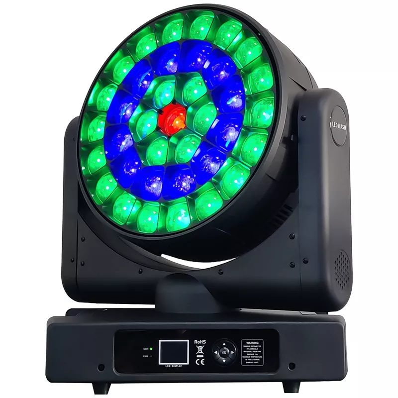 37*40W Bee Eye Moving Head 1560W 50000H RGBW Zoom DMX RDM Sound Master-slave Multi Channels High Transmittance Lens IP20 Stage Light 2500-10000K CCT Flicker-free Rainbow Effect Fixture Macros Small Beam Even Wash Lighting Indoor Professional Performance Equipment