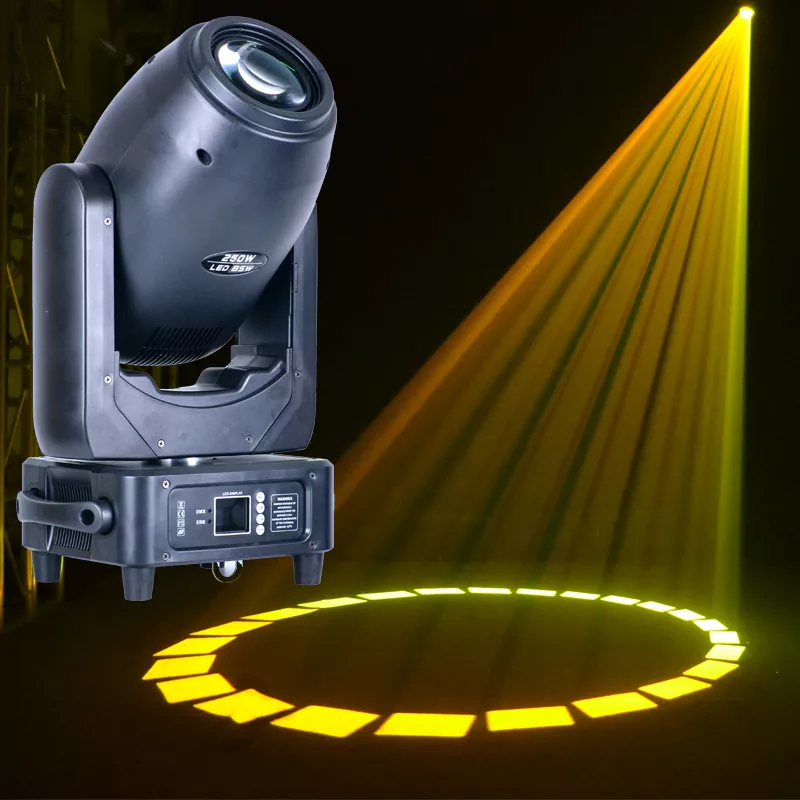 06 250W LED Moving Head Spot Zoom Wash 17/20 DMX Channels 540° 270° 16bit Scan 7-35° Zoom 8 Colors 11 Static 7 Rotating Gobos 3-facet Prism RDM Stage Light Bi-directional Prism Lighting Fixture Lightweight Indoor Performance Equipment for Stage Entertainment Use