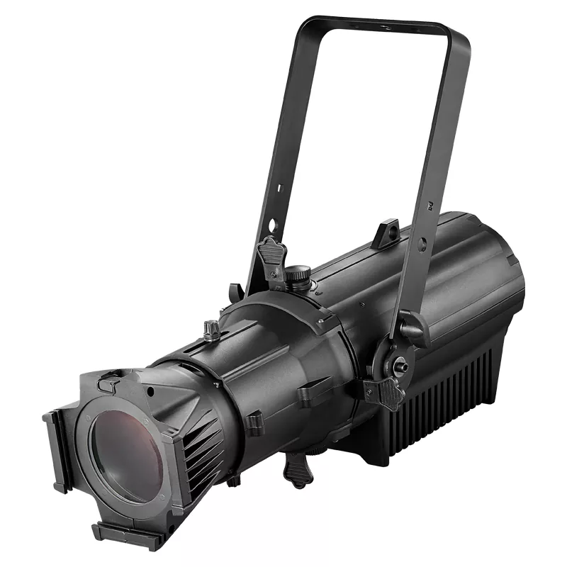 06 400W 600W CW WW 2IN1 COB Profile Spot Bi-Color 3000-6000K Ra≥90 Four Dim Curves Variable Freq RDM DMX Master-Slave Aluminum IP20 Aspheric Optic Stage Lamp Manual Zoom Silent Copper Cooling Indoor Wedding Gallery Spotlight Unit for Commercial Event Broadcast Studio Lighting Fixture