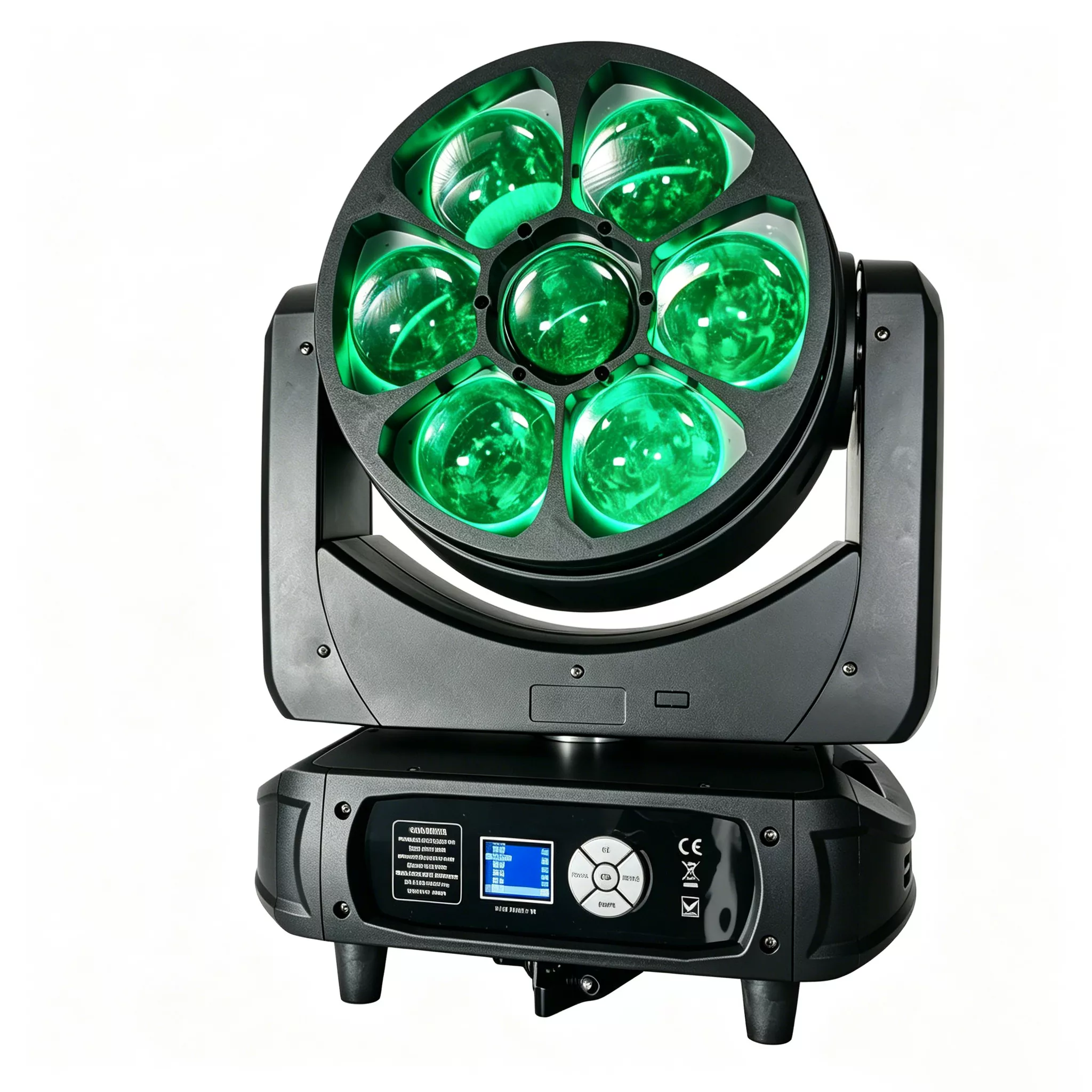 7*60W RGBW Bee Eye Wash Moving Head 500W 50000H 6-50° Zoom 540°Pan 270°Tilt 51/23/35 DMX Channels 3pin XLR IP20 LCD Stage Lighting Fixture LED Beam Wash Light Indoor Performance Lamp Static Dynamic Professional Stage Projector Entertainment Equipment