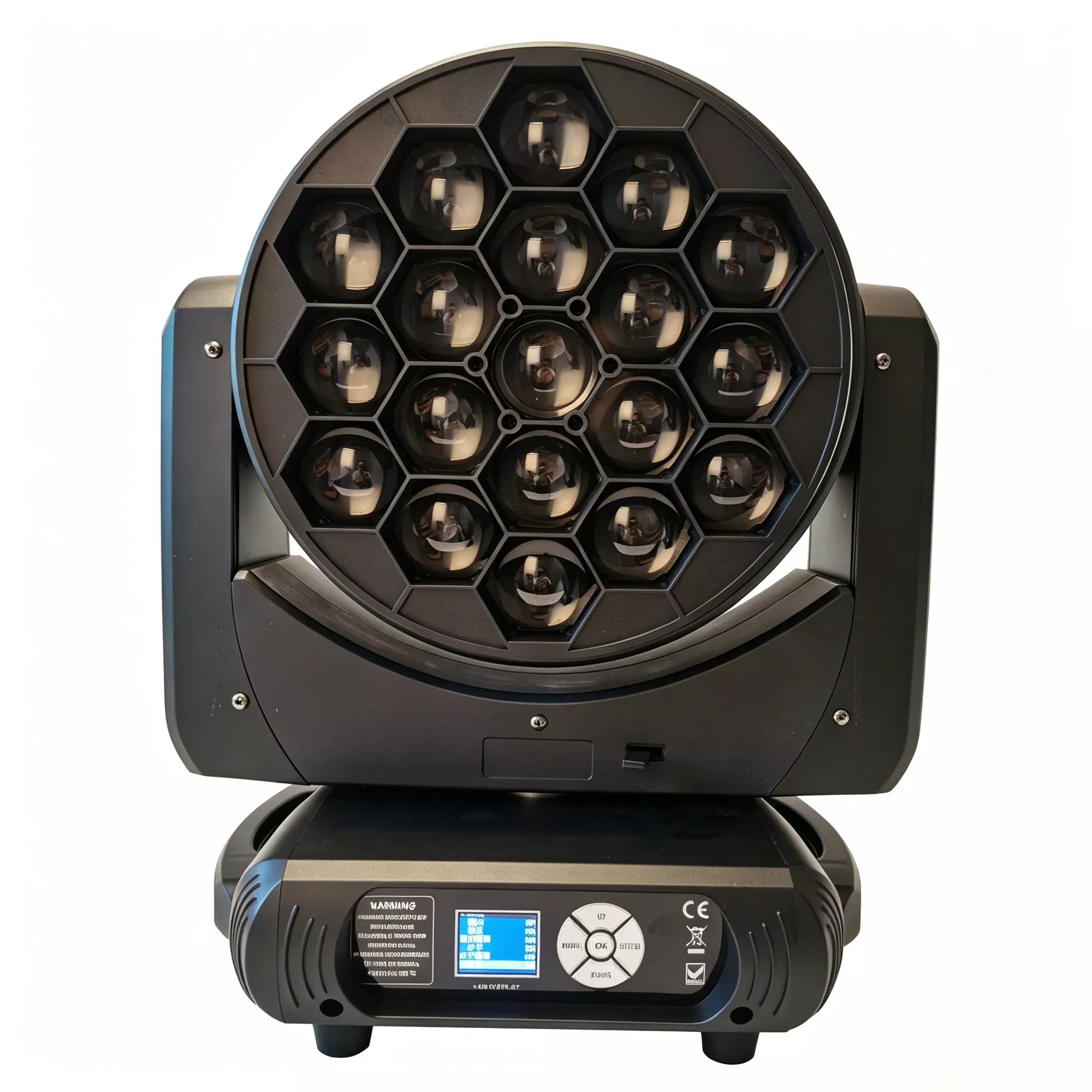 19*40W OSRAM LED Moving Head 760W 50000H 6-50° Zoom 540°Pan 270°Tilt Multi DMX Channels 3pin XLR IP20 Color Screen Stage Wash Beam Light RGB Side Light Strip Single LED Control CTO Professional Performance Fixture Indoor Lighting Device Entertainment Stage Equipment