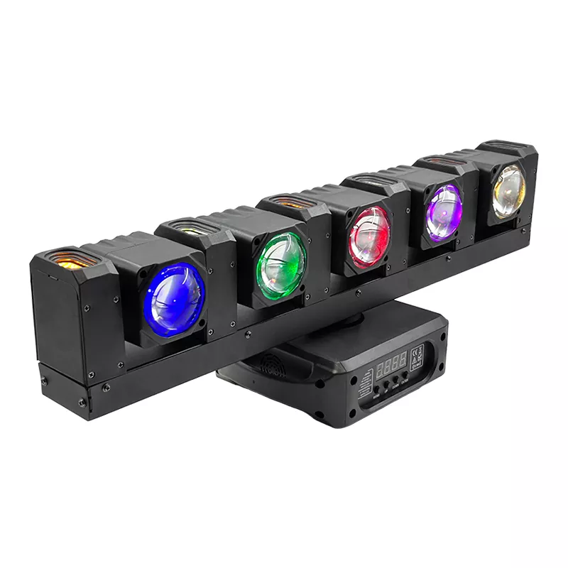 1 (10) Mini Five-finger Moving Head 150W AC90-240V 17/22/33/48 DMX RDM 5x20W RGBW 6x5W Golden LED 0-100% Dimming Stage Light Dynamic Effects Professional Performance Fixture Indoor Stage Equipment Entertainment Lamp for KTV Party Show Concert Club Events