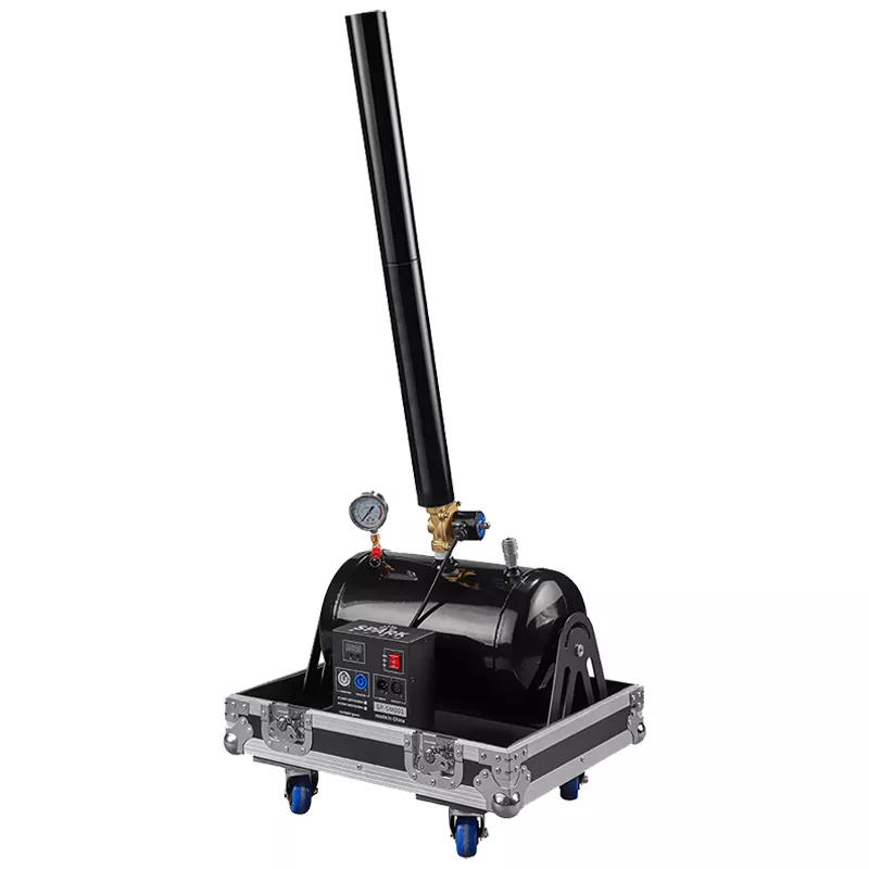 DMX512 Large Confetti Cannon Machine Blaster 180W/10-15m High Power Confetti Cannon Compressed Air with Case Stage Celebration Device Manual Adjustable Angle for Wedding Party Event Show Ceremony Club