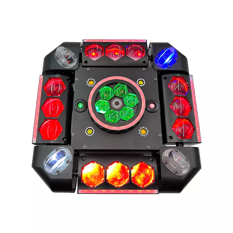 1 (11) Storm Bee Eye Moving Head 150W AC90-240V 18/66 DMX 20° Angle Red Green Laser Multi LED Light Strip Strobe Stage Lighting Fixture Signal Adjustable Brightness Strobe Lamp Integrated Bee-eye Laser Strip Lights Professional Entertainment Light Multi-beam Projection Performance Indoor Party Stage Equipment