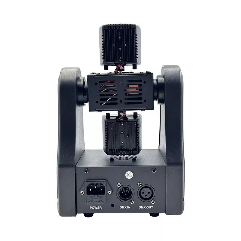 Mini Dragonfly Dual-arm Beam Light 48W 15CH DMX IP20 20F/S Strobe 0-100% Smooth Dimming Stage Fixture Auto Sound Master-slave Control Lighting Device Portable Performance Lamp Indoor Entertainment Light for KTV Home Party Pub Club Hotel Lounge