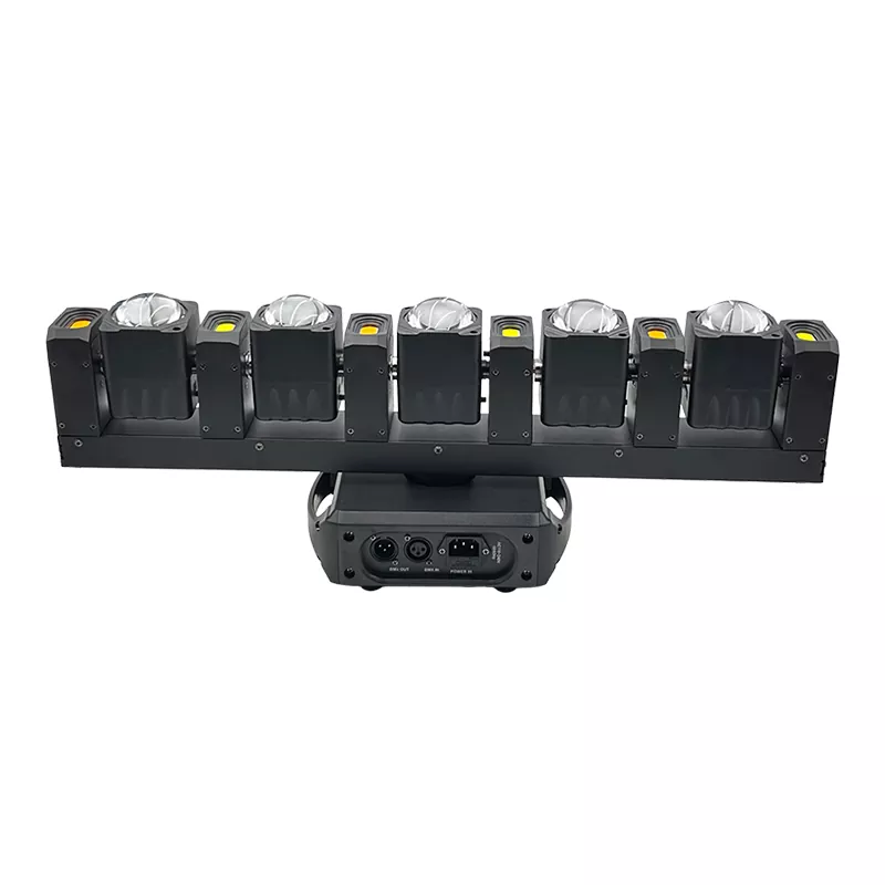 Mini Five-finger Moving Head 150W AC90-240V 17/22/33/48 DMX RDM 5x20W RGBW 6x5W Golden LED 0-100% Dimming Stage Light Dynamic Effects Professional Performance Fixture Indoor Stage Equipment Entertainment Lamp for KTV Party Show Concert Club Events