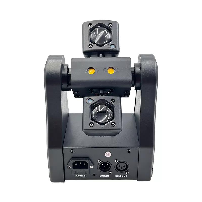 Mini Dragonfly Dual-arm Beam Light 48W 15CH DMX IP20 20F/S Strobe 0-100% Smooth Dimming Stage Fixture Auto Sound Master-slave Control Lighting Device Portable Performance Lamp Indoor Entertainment Light for KTV Home Party Pub Club Hotel Lounge