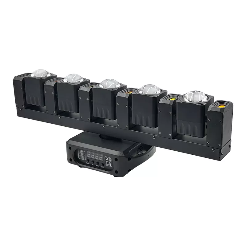 Mini Five-finger Moving Head 150W AC90-240V 17/22/33/48 DMX RDM 5x20W RGBW 6x5W Golden LED 0-100% Dimming Stage Light Dynamic Effects Professional Performance Fixture Indoor Stage Equipment Entertainment Lamp for KTV Party Show Concert Club Events