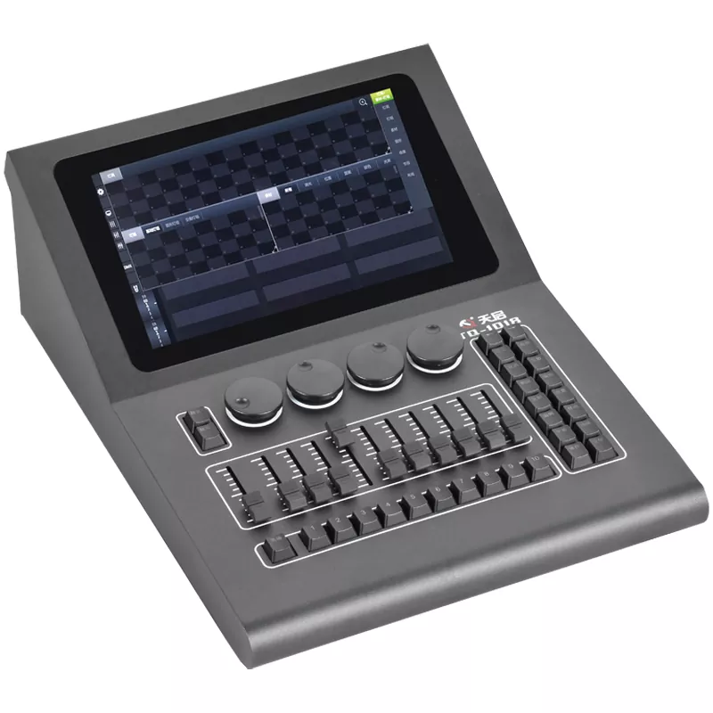 1 1018 Touch Screen Lighting Console Intel CPU 128G SSD 4G RAM 11.6 Inch Ultra-sensitive Capacitive Screen 4 Isolated DMX Ports UPS Backup 60-Minute Emergency Working Controller RDM Art-Net Stage Performance Hardware Wireless Mobile Tablet Remote Control Device Light Controller Desk