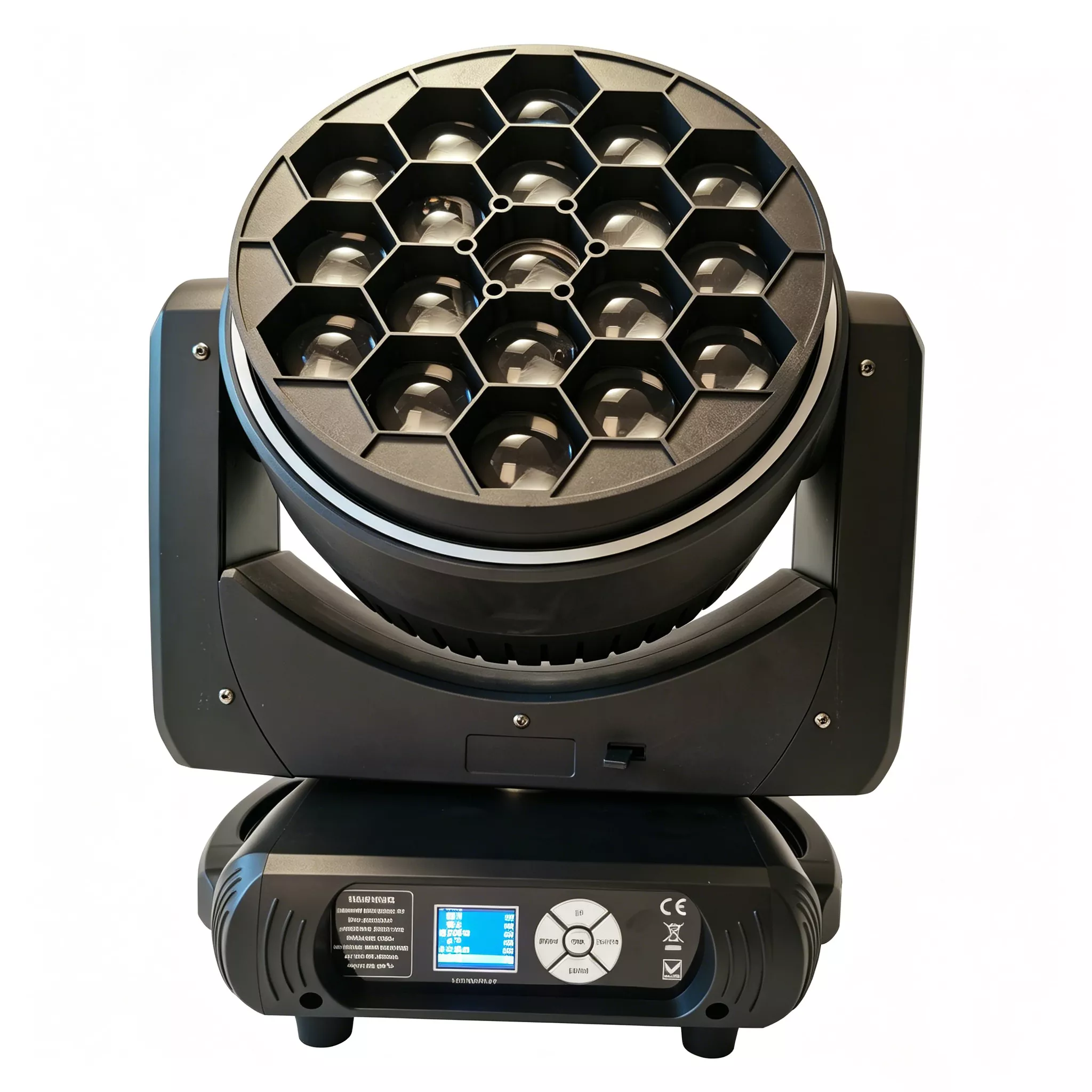 19*40W OSRAM LED Moving Head 760W 50000H 6-50° Zoom 540°Pan 270°Tilt Multi DMX Channels 3pin XLR IP20 Color Screen Stage Wash Beam Light RGB Side Light Strip Single LED Control CTO Professional Performance Fixture Indoor Lighting Device Entertainment Stage Equipment