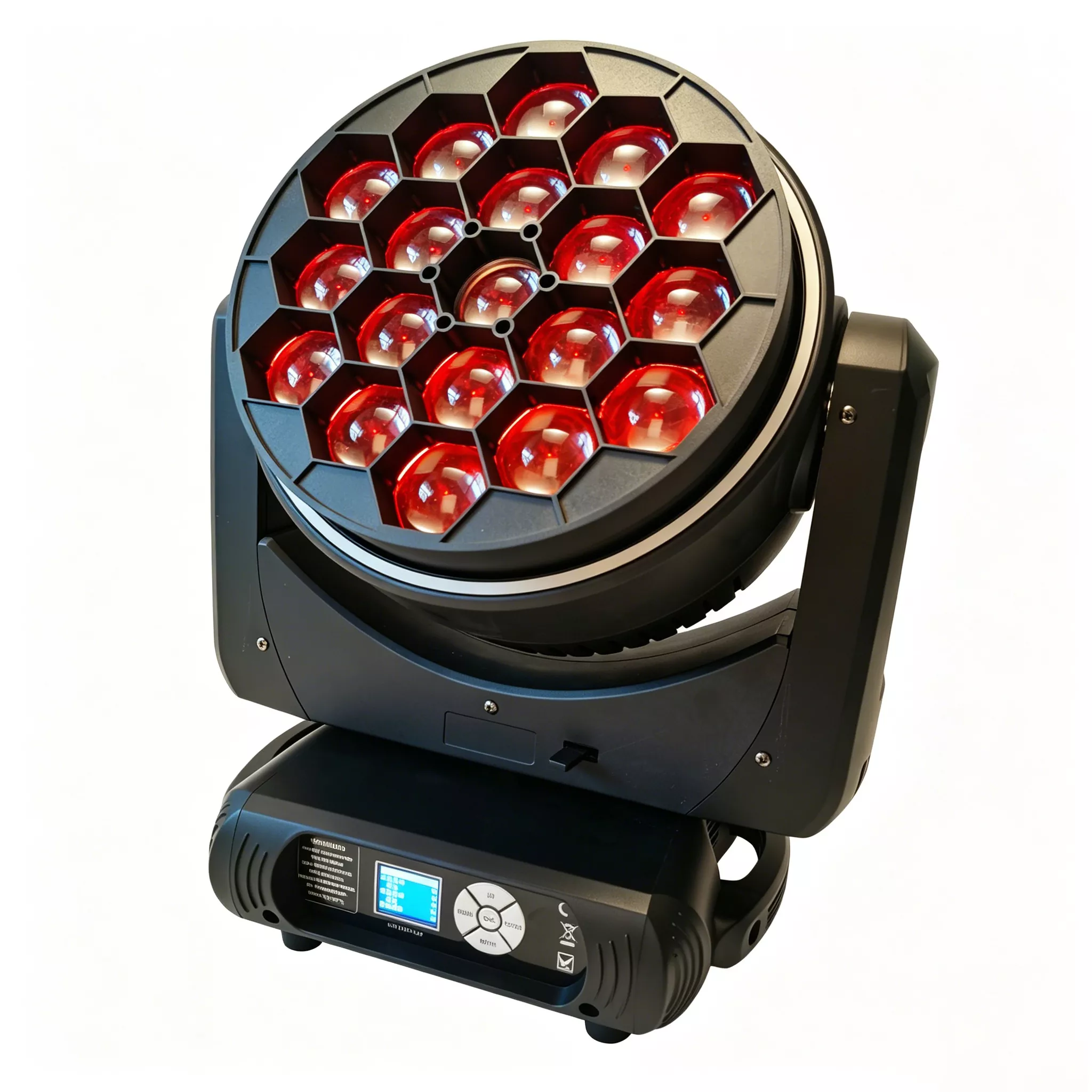 19*40W OSRAM LED Moving Head 760W 50000H 6-50° Zoom 540°Pan 270°Tilt Multi DMX Channels 3pin XLR IP20 Color Screen Stage Wash Beam Light RGB Side Light Strip Single LED Control CTO Professional Performance Fixture Indoor Lighting Device Entertainment Stage Equipment