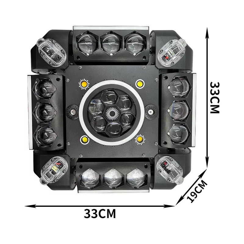 1 (3) Storm Bee Eye Moving Head 150W AC90-240V 18/66 DMX 20° Angle Red Green Laser Multi LED Light Strip Strobe Stage Lighting Fixture Signal Adjustable Brightness Strobe Lamp Integrated Bee-eye Laser Strip Lights Professional Entertainment Light Multi-beam Projection Performance Indoor Party Stage Equipment