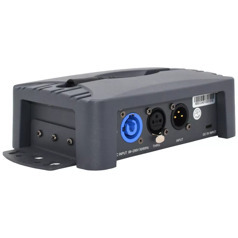 Indoor DMX Wireless Transceiver CRMX W-DMX Tech 300M Range 20-26.4DBM Cast Aluminum Neutrik 3Pin XLR Multi Installation Wide Voltage Anti-interference CE UL Standard Wireless DMX Receiver Transmitter Professional Lighting Device 2403-2479MHZ Wireless DMX System Indoor Stage Accessory for Live Stage Equipment