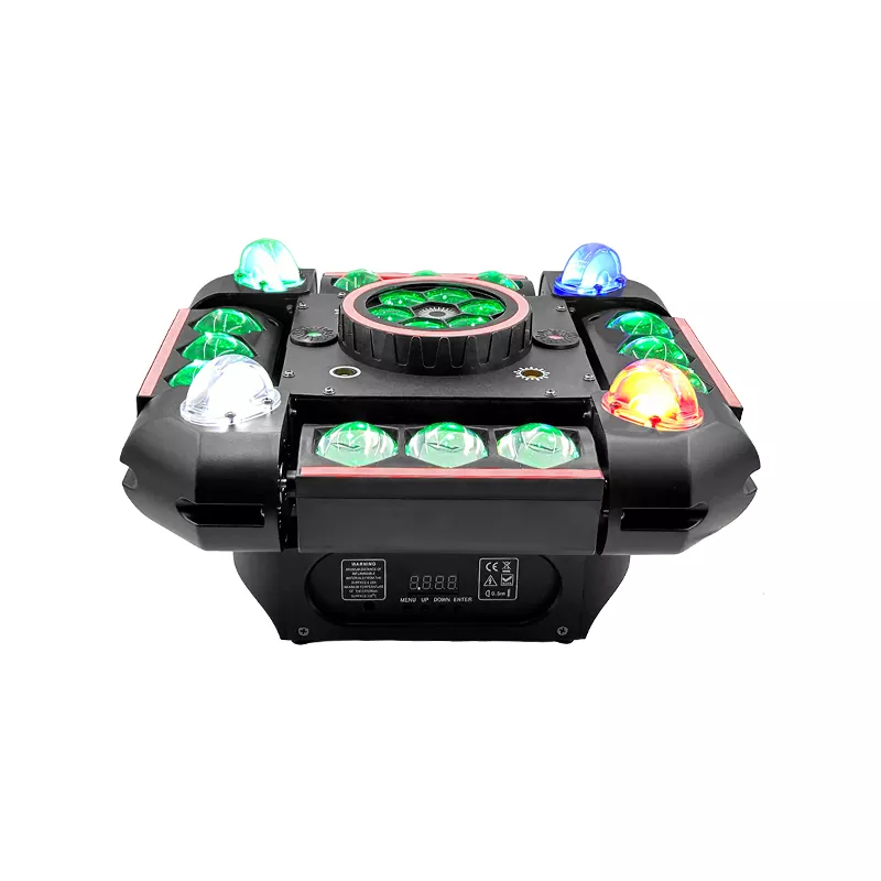1 (4) Storm Bee Eye Moving Head 150W AC90-240V 18/66 DMX 20° Angle Red Green Laser Multi LED Light Strip Strobe Stage Lighting Fixture Signal Adjustable Brightness Strobe Lamp Integrated Bee-eye Laser Strip Lights Professional Entertainment Light Multi-beam Projection Performance Indoor Party Stage Equipment