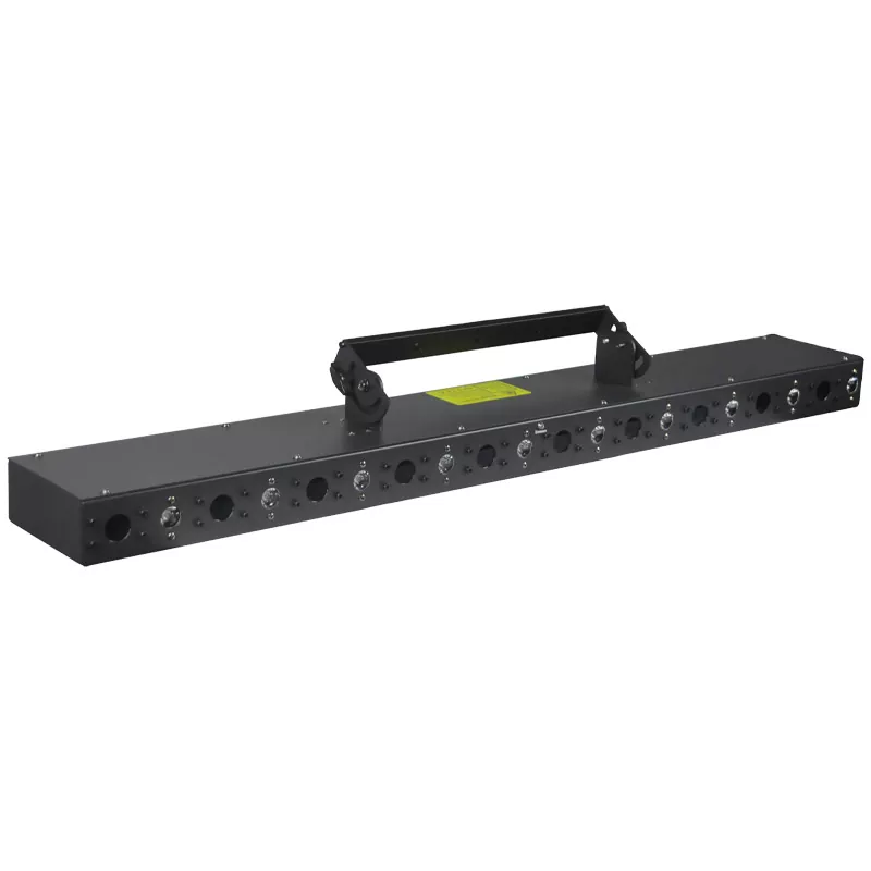 10 Head Laser & Golden LED Combined Light 8° Divergence Independent X/Y Adjust Sync Async Effects RGB Gradient Strobe Stage Fixture Beam Array Light 100mW Red Laser Professional Entertainment Large Coverage Party Lighting