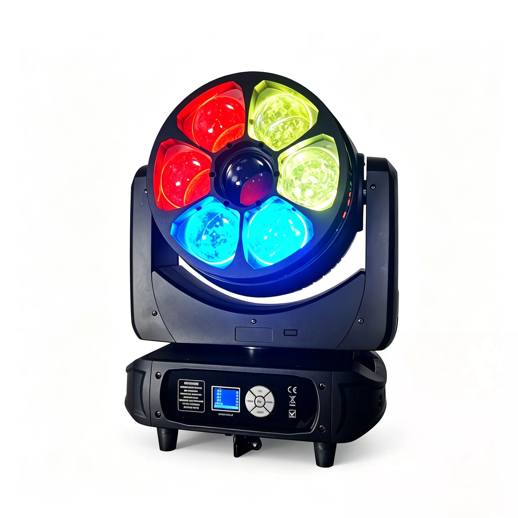 7*60W RGBW Bee Eye Wash Moving Head 500W 50000H 6-50° Zoom 540°Pan 270°Tilt 51/23/35 DMX Channels 3pin XLR IP20 LCD Stage Lighting Fixture LED Beam Wash Light Indoor Performance Lamp Static Dynamic Professional Stage Projector Entertainment Equipment