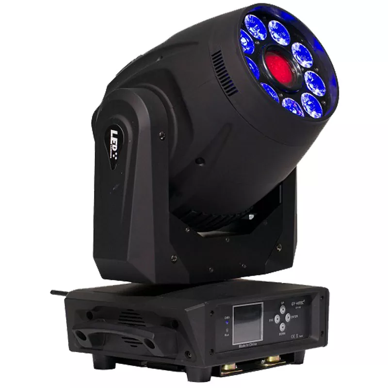 1 Dual Function 120W Spot 9*10W Pixel Wash Moving Head Multi DMX Beam 3Facet Prism LCD Stage Light Separately Controllable RGBW Pixel LEDs 7Color 6Gobo Variable Strobe Stage Equipment Indoor Rental Performance Lamp for Show Disco Venue Party Rental Stage Event