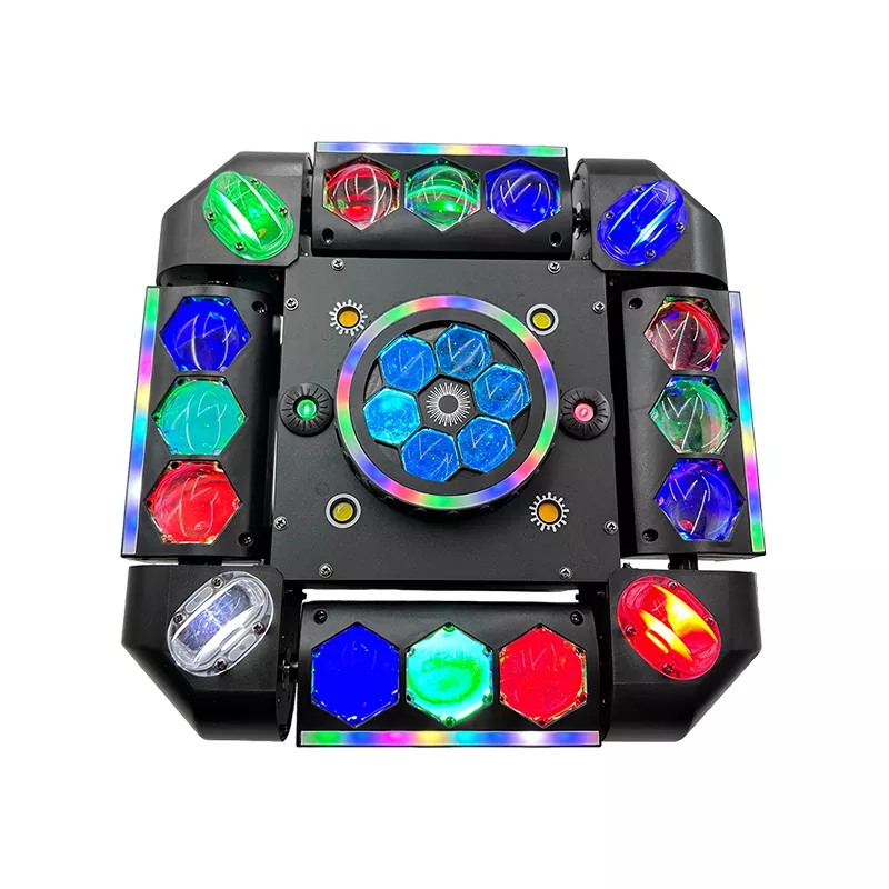 1 (7) Storm Bee Eye Moving Head 150W AC90-240V 18/66 DMX 20° Angle Red Green Laser Multi LED Light Strip Strobe Stage Lighting Fixture Signal Adjustable Brightness Strobe Lamp Integrated Bee-eye Laser Strip Lights Professional Entertainment Light Multi-beam Projection Performance Indoor Party Stage Equipment