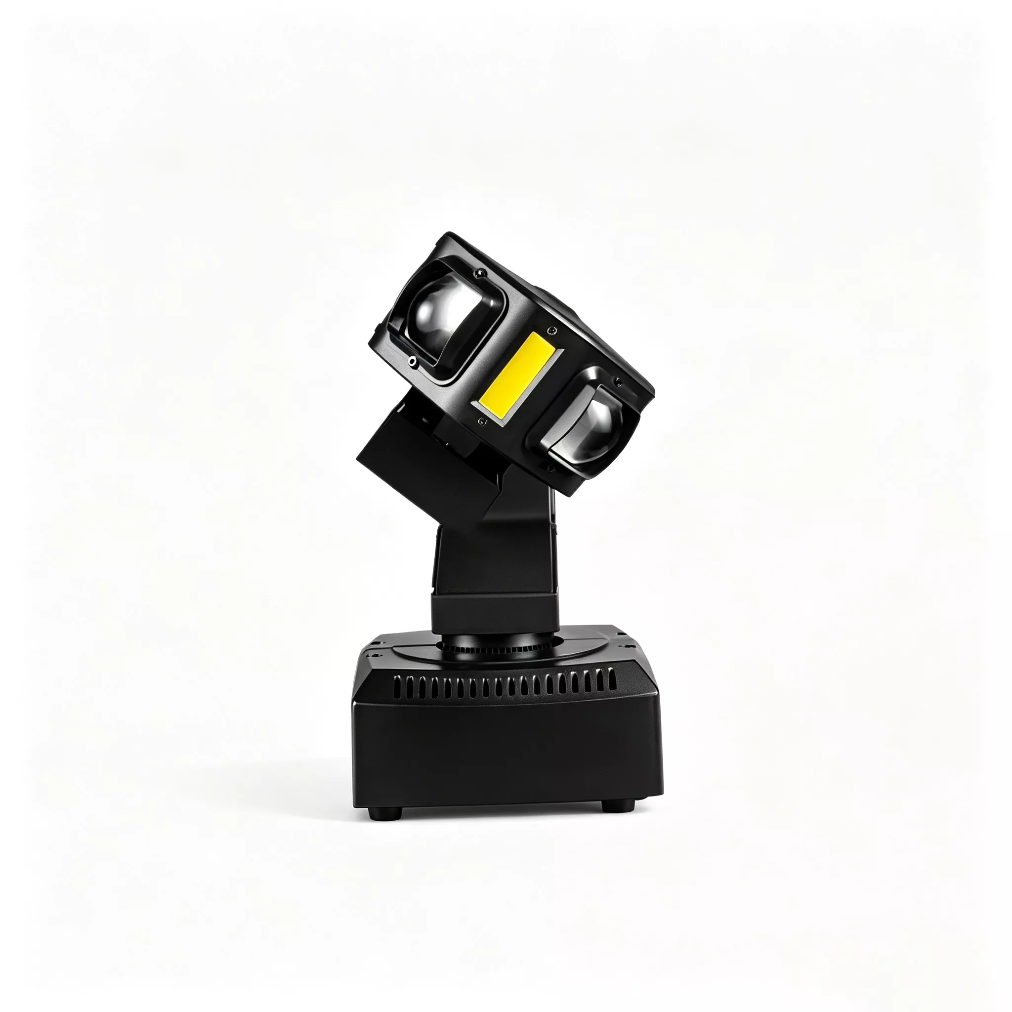 1 (8) Mini Alien Triple Axis Moving Head Light 100W CREE RGBW Green Laser Golden Light 20Hz Strobe Ultra Smooth Dimming Aluminum Cooling Fixture Built-in Macro Effects IR Remote Compact Mini Lamp Indoor KTV Bar Party Performance Unit for Trainning Room Mini Holiday Show Disco Live Show Mini Stage