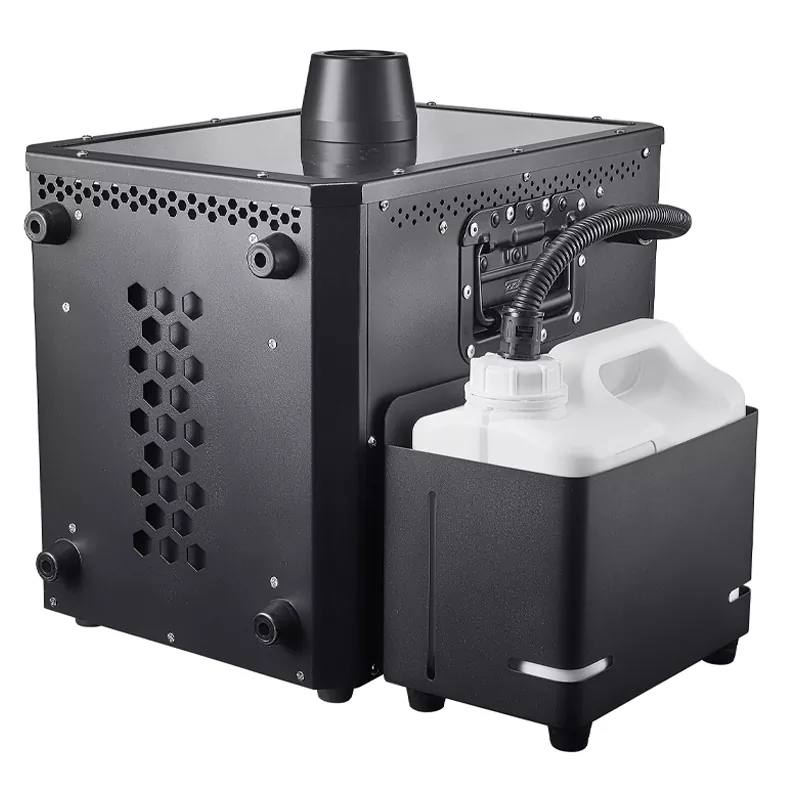 High-Speed Air Column Machine 3700W 10-15m Spray Height IPX3 Waterproof Dual Nozzle DMX512 32-3W RGB Amber LED CO2-Free Blast Stage Fog Machine Live Event Effect Device Large Show Touring Equipment