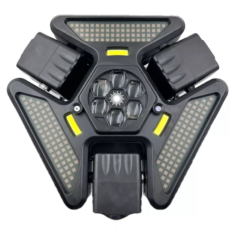 Three Head Electrodeless Effect Light 150W DMX CREE RGBW Dual Laser RGB Strip White Strobe 20Hz Ultra Smooth Dimming Stage Lamp Sync Multiple Built-in Macro Light Show Fixture Separate Bee-eye & Strip Control Indoor Party KTV Performance Unit for Disco Boutique Cafe Live Music Wedding Venue Disco Mini Stage