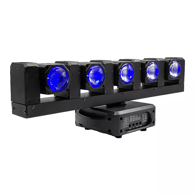 1 (9) Mini Five-finger Moving Head 150W AC90-240V 17/22/33/48 DMX RDM 5x20W RGBW 6x5W Golden LED 0-100% Dimming Stage Light Dynamic Effects Professional Performance Fixture Indoor Stage Equipment Entertainment Lamp for KTV Party Show Concert Club Events