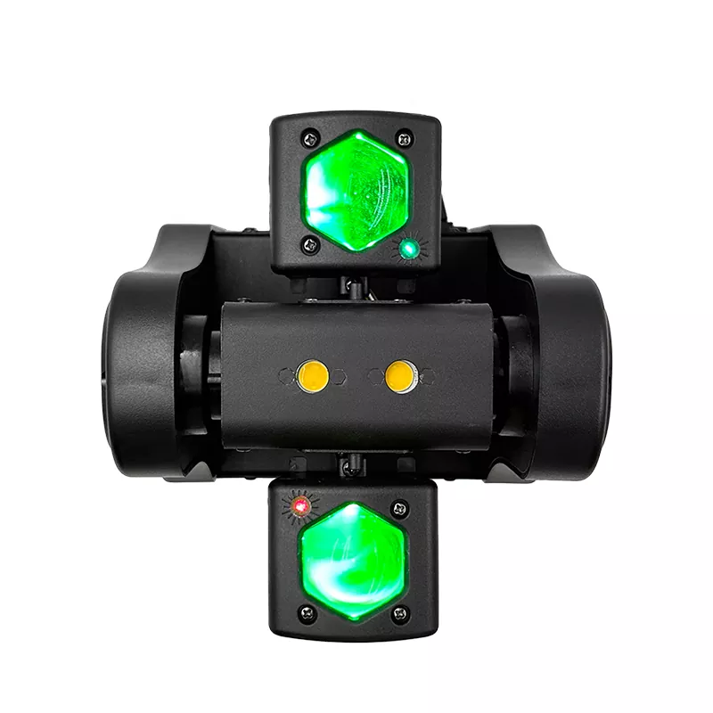 1 (9) Mini Dragonfly Dual-arm Beam Light 48W 15CH DMX IP20 20F/S Strobe 0-100% Smooth Dimming Stage Fixture Auto Sound Master-slave Control Lighting Device Portable Performance Lamp Indoor Entertainment Light for KTV Home Party Pub Club Hotel Lounge