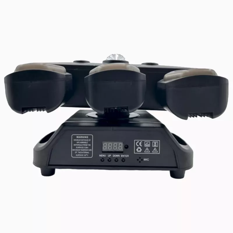 1 Six Heads Beam Effect Moving Head Light 120W CREE RGBW RG Laser Golden Strip Smooth Dimming Fan Cool Stage Fixture Built-in Strip Macro Adjustable Speed Equipment Party Lamp Bar Restaurant Disco Lighting Unit for Dinner Restaurant Disco Club Live Band Small Stage Party Venue Wedding Events