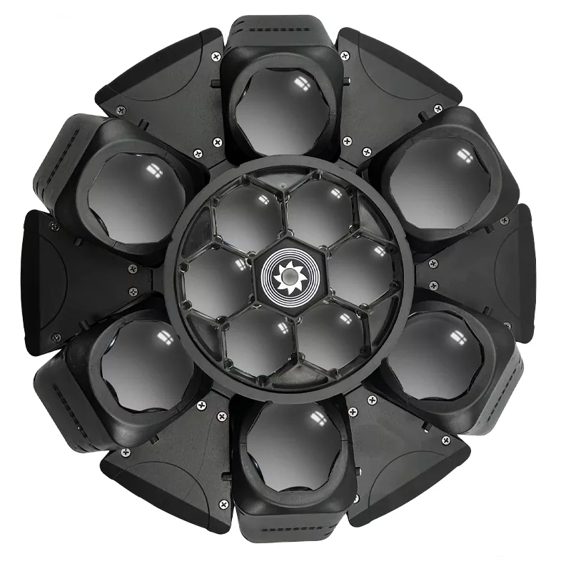 Six Arm Diamond Moving Head Light 400W 6*40W RGBW+6*10W Beams+100mW Green Laser Ultra Smooth Dimming Stage Fixture Disco Restaurant Wedding Live Band Performance Unit for Live Band Concert Venue Fashion Show Performance Mini Stage Wedding Banquet