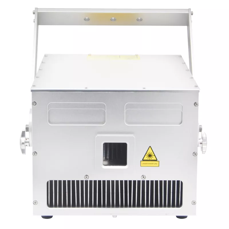 10 IP65 Outdoor RGB Laser Projector 10W/15W Dual-layer Structure Big Radiator 40KPPS 60° High-precision Scanner Analog Linear Dimming LCD Touch ILDA DMX FB4 Multi Safety System Wide Temp Stage Light Indoor Outdoor Fixture Small Beam for Landscape Stage Events