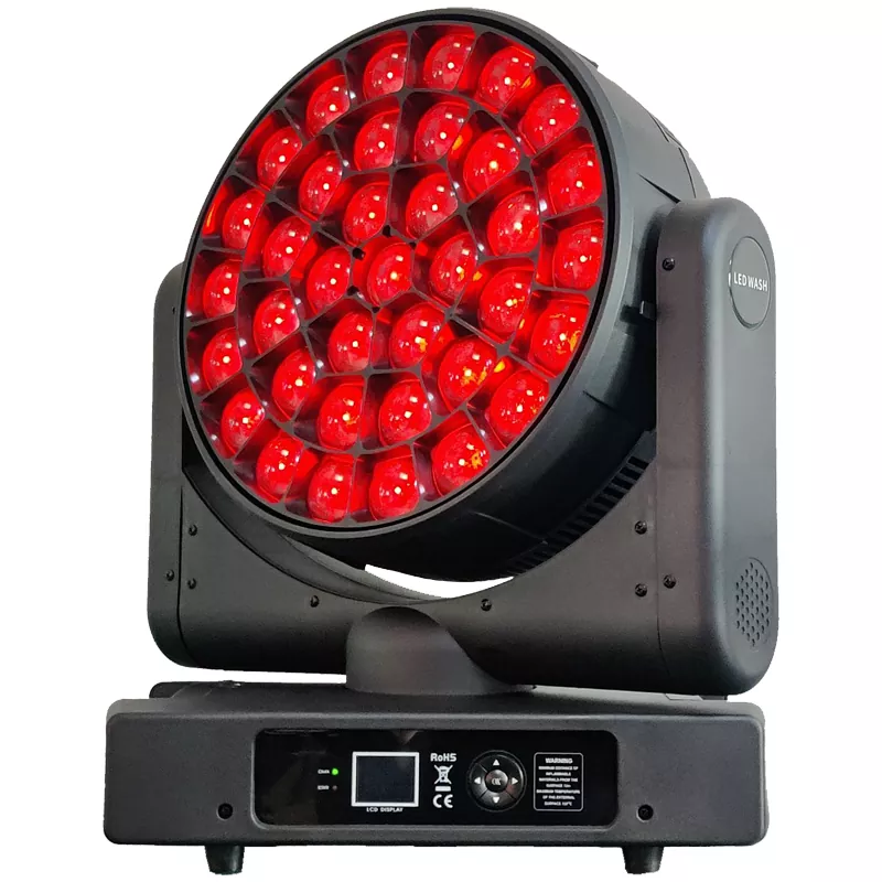 37*40W Bee Eye Moving Head 1560W 50000H RGBW Zoom DMX RDM Sound Master-slave Multi Channels High Transmittance Lens IP20 Stage Light 2500-10000K CCT Flicker-free Rainbow Effect Fixture Macros Small Beam Even Wash Lighting Indoor Professional Performance Equipment